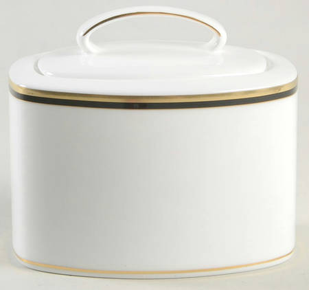Library Lane Black Sugar Bowl & Lid