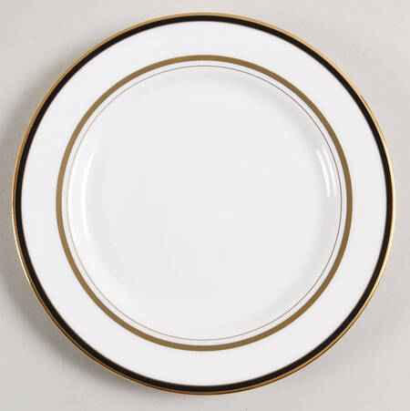 Library Lane Black Bread & Butter Plate