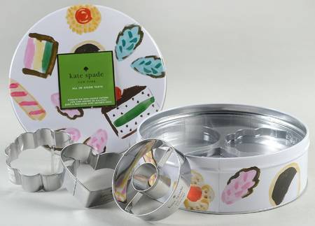 One Smart Cookie Round Cookie Tin w/3 Cookie Cutters