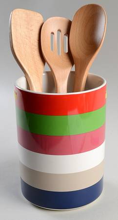 Rainey Street Stripe Utensil Set (Holder & Utensils)