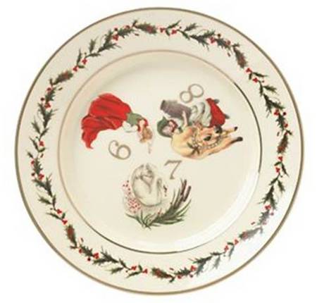 Twelve Days of Christmas Dessert/Pie Plate