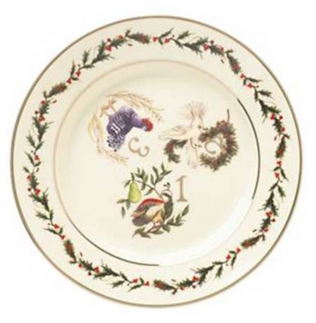 Twelve Days of Christmas Dessert/Pie Plate