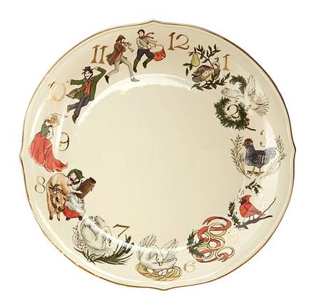 Twelve Days of Christmas 12" Chop Plate (Round Platter)
