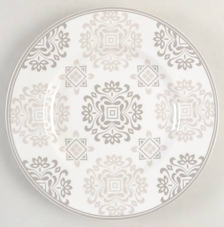 Neutral Party Medallion Accent Salad Plate
