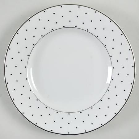 Sadie Street Black Accent Luncheon Salad Plate