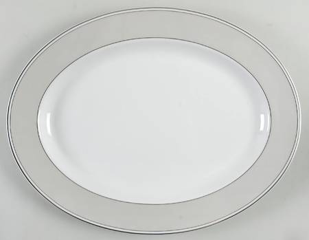 Sadie Street Grey 16" Oval Serving Platter