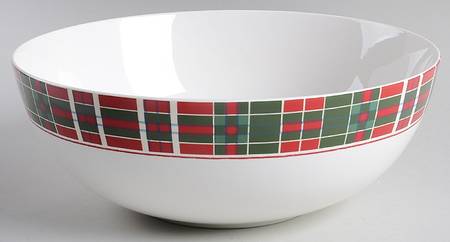 Vintage Plaid 10" Round Serving Bowl