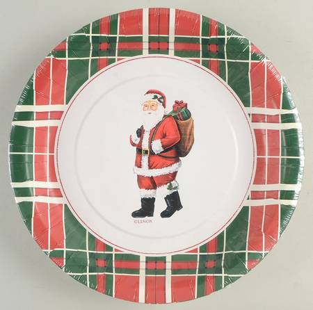 Vintage Plaid (Pack of 16) Paper Dinner Plates