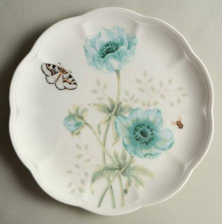 Butterfly Meadow Turquoise Salad/Dessert Plate