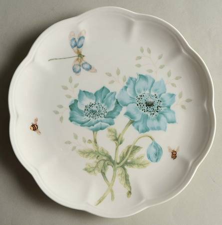 Butterfly Meadow Turquoise Salad/Dessert Plate