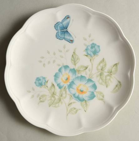 Butterfly Meadow Turquoise Salad/Dessert Plate