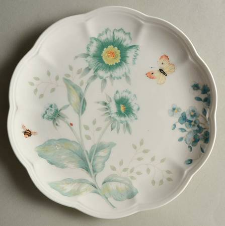 Butterfly Meadow Turquoise Salad/Dessert Plate