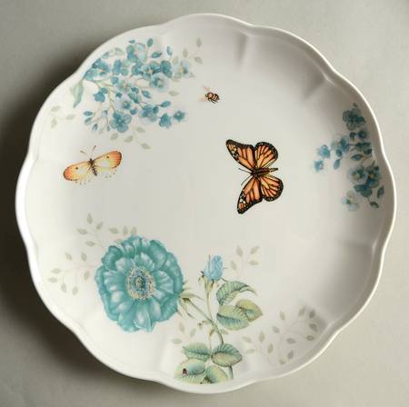 Butterfly Meadow Turquoise Dinner Plate