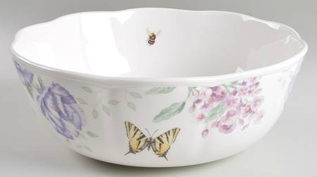 Butterfly Meadow Lavender 9" Round Serving Bowl