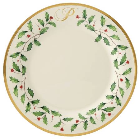 Holiday (Dimension) Accent Dinner Plate Mono "P"