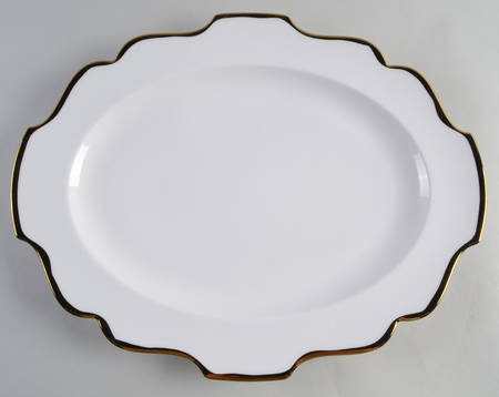 Contempo Luxe (Gold Trim) 16" Oval Serving Platter