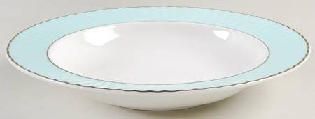 Pleated Colors Aqua 9" Soup/Pasta Bowl