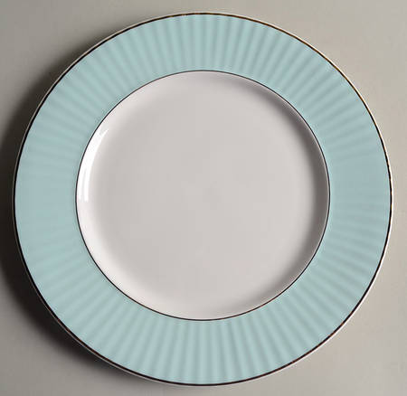 Pleated Colors Aqua Dinner Plate