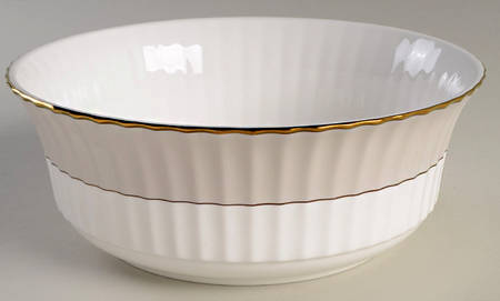 Pleated Colors Grey 9" Round Serving Bowl