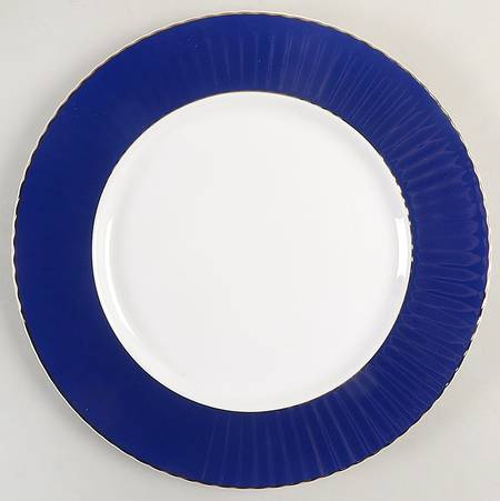 Pleated Colors Navy Blue Dinner Plate