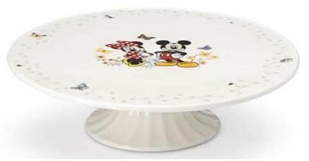 Mickey and Minnie in the Meadow Footed Cake Plate