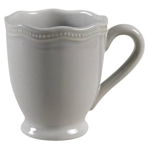 French Perle Bead Grey Mug