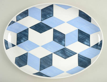 Blue Azzurro 16" Oval Serving Platter