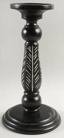Alpine 13" Wood Candlestick