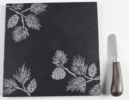 Alpine 2 Piece Cheese Dish and Knife Set