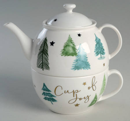 Balsam Lane Individual Teapot & Lid with Cup by Lenox