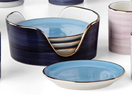 Charles Lane (5 Piece) Coaster Set (4 Coaster & Holder)
