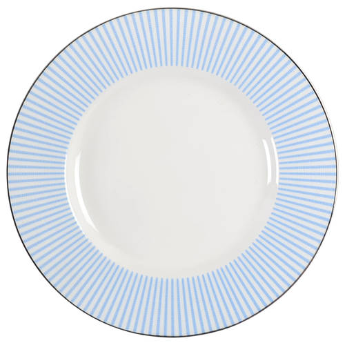 Laurel Street Blue Accent Luncheon Plate - Set of 4