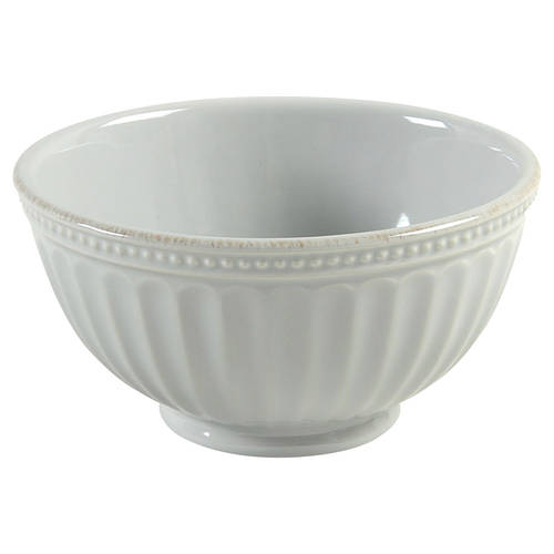 French Perle Groove Grey Soup/Cereal Bowl