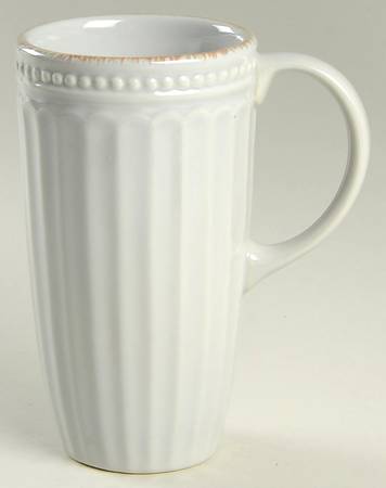 French Perle Groove Grey Tall Mug
