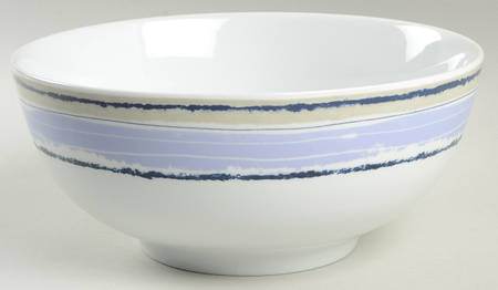 Woven Stripes Lavender 9" Round Serving Bowl