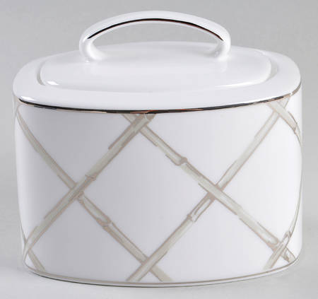 Emmett Street (Platinum Trim) Sugar Bowl & Lid by Lenox