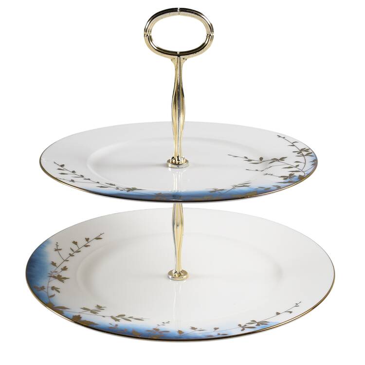 Highgrove Park 6 5/8"-10"  2 Tiered Serving Tray (Dp, Sp) HC