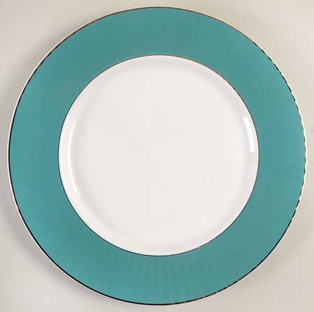 Pleated Colors Teal Dinner Plate
