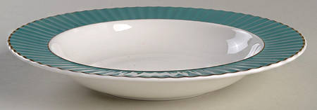 Pleated Colors Teal 9" Soup/Pasta Bowl