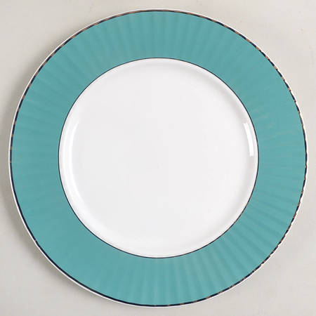 Pleated Colors Teal Salad Plate