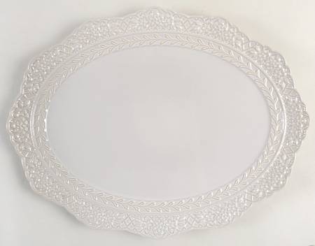 Chelse Muse Reactive Gray 16" Oval Serving Platter