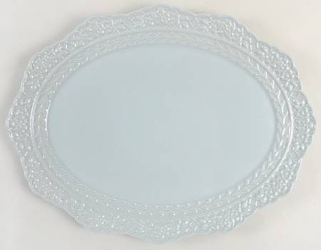 Chelse Muse Reactive Blue 16" Oval Serving Platter