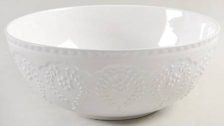 Chelse Muse Reactive White 10" Round Vegetable Bowl