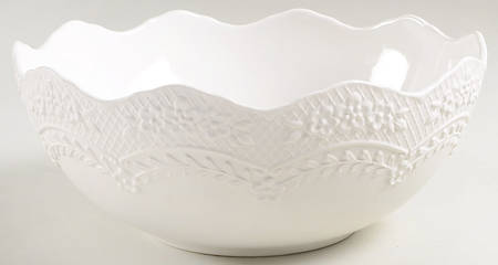 Chelse Muse Reactive White 10" Round Vegetable Bowl