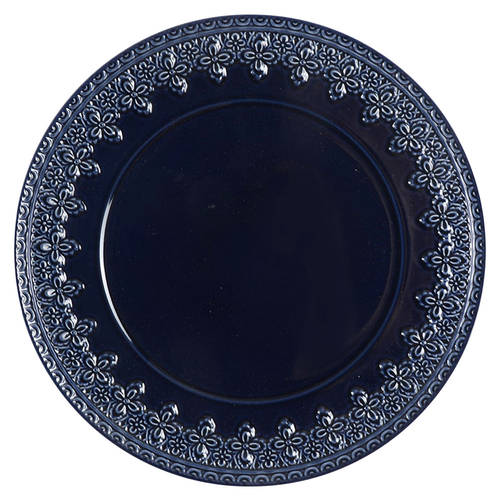 Chelse Muse Reactive Navy Accent Luncheon Plate