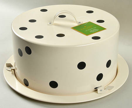 Deco Dot Black Plate for Metal Cake Safe