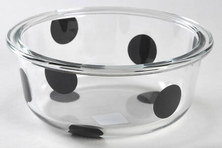 Deco Dot Black Small Glassware Storage Jar No Lid