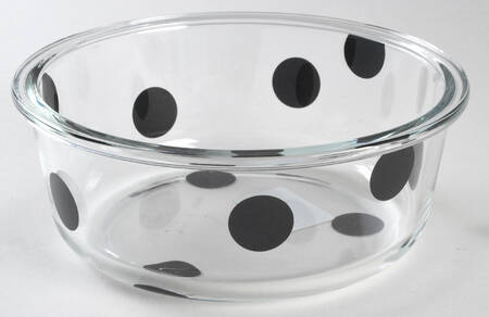 Deco Dot Black Medium Glassware Storage Jar No Lid