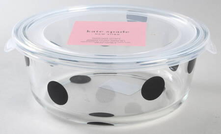 Deco Dot Black Medium Glassware Storage Jar & Lid