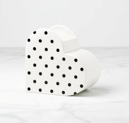 Deco Dot Black Heart Vase
